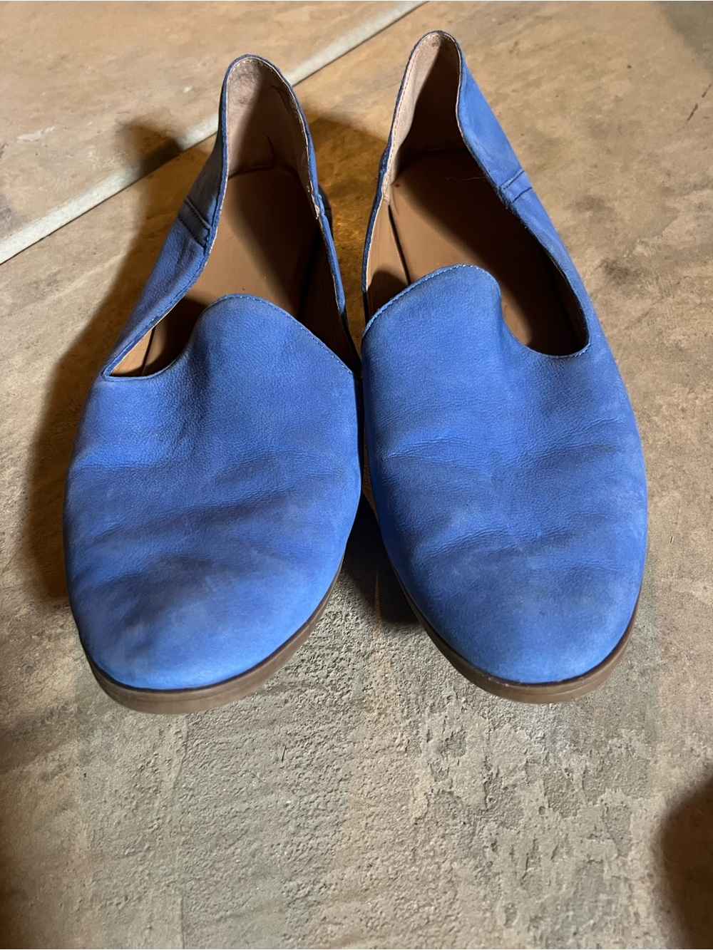 Franco Sarto Electric Blue Suede Slip-On Loafers